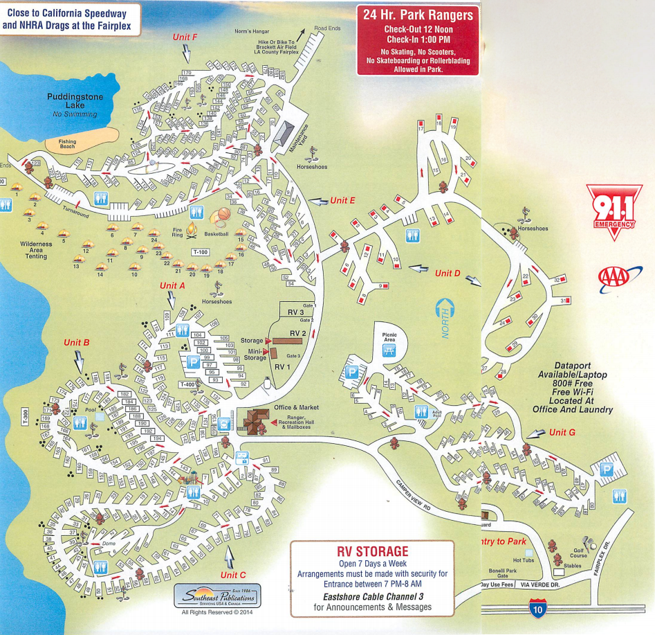 east shore rv park map